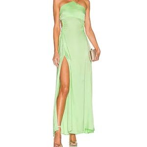 For Love & Lemons Kyra Maxi Dress Green